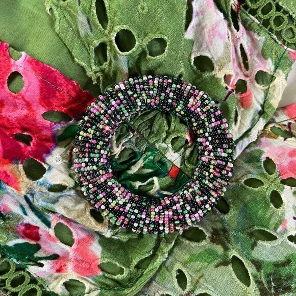 HEMANT AND NANDITA Zaria Short Dress in Military Green - Picture 10 of 13